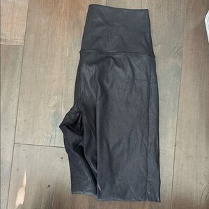 CRZ YOGA Metallic Black Leggings